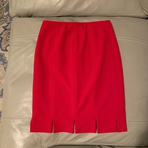 Kasper red midi skirt, size 8 new with tags